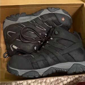 Merrell mens Moab Vertex 2 Mid Waterproof Carbon Fiber size 10.5 new black